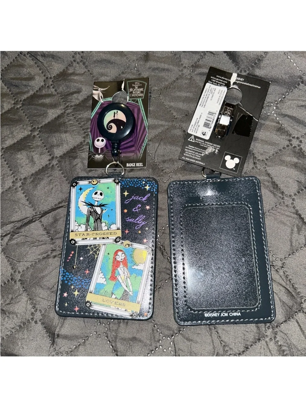 Disney Jack & Sally Retractable Badge - ID Holder and in Black